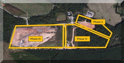 landfill phases III IV V map